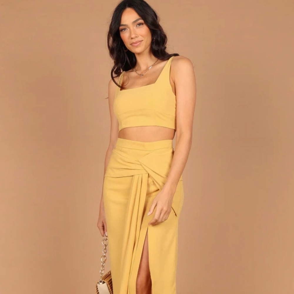 NWT Petal & Pup Zanita 2 Piece Set Pale Yellow Size XL